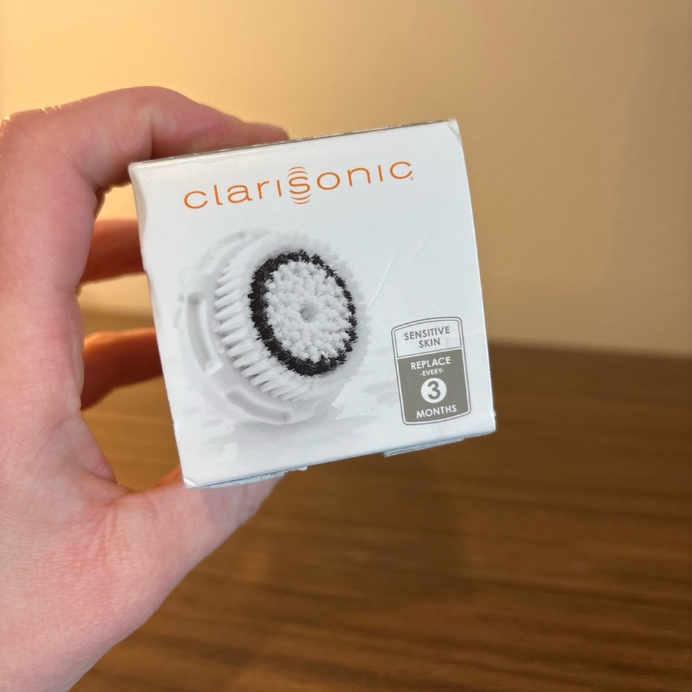 2 Clarisonic Replacement Brush Head Twin Pack for Sensitive Skin New in Box